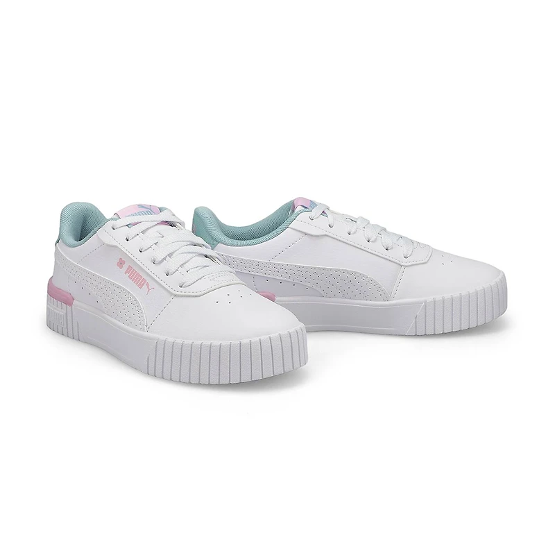 Girls' Carina 2.0 Tropical Jr Sneaker - White/Turq