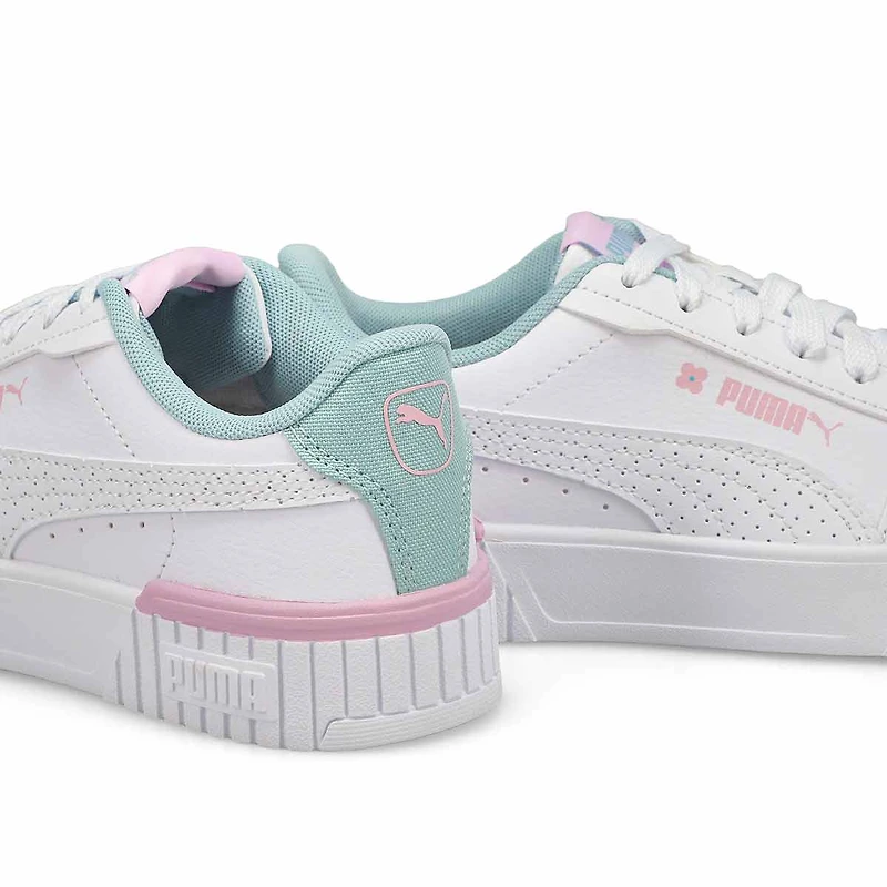 Girls' Carina 2.0 Tropical Jr Sneaker - White/Turq