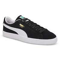 Men's Suede Classic Lace Up Sneaker - Black/White