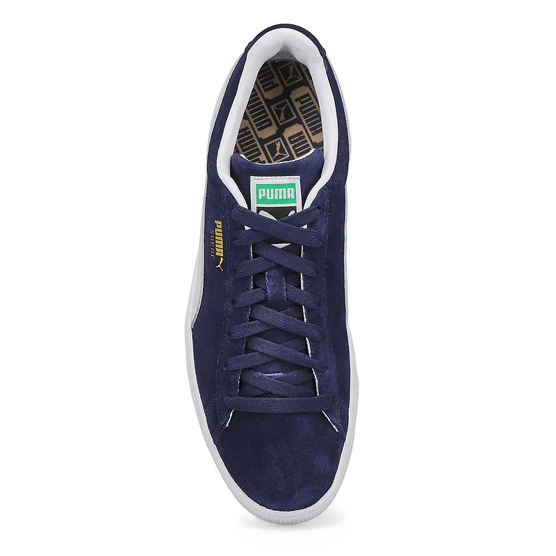 Baskets en SUEDE à lacets CLASSIC, noir/blan