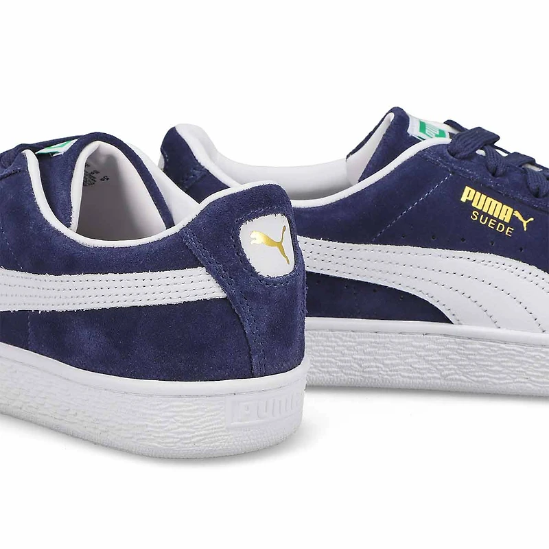 Baskets en SUEDE à lacets CLASSIC, noir/blan