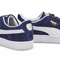 Baskets en SUEDE à lacets CLASSIC, noir/blan