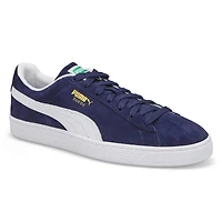 Baskets en SUEDE à lacets CLASSIC, noir/blan