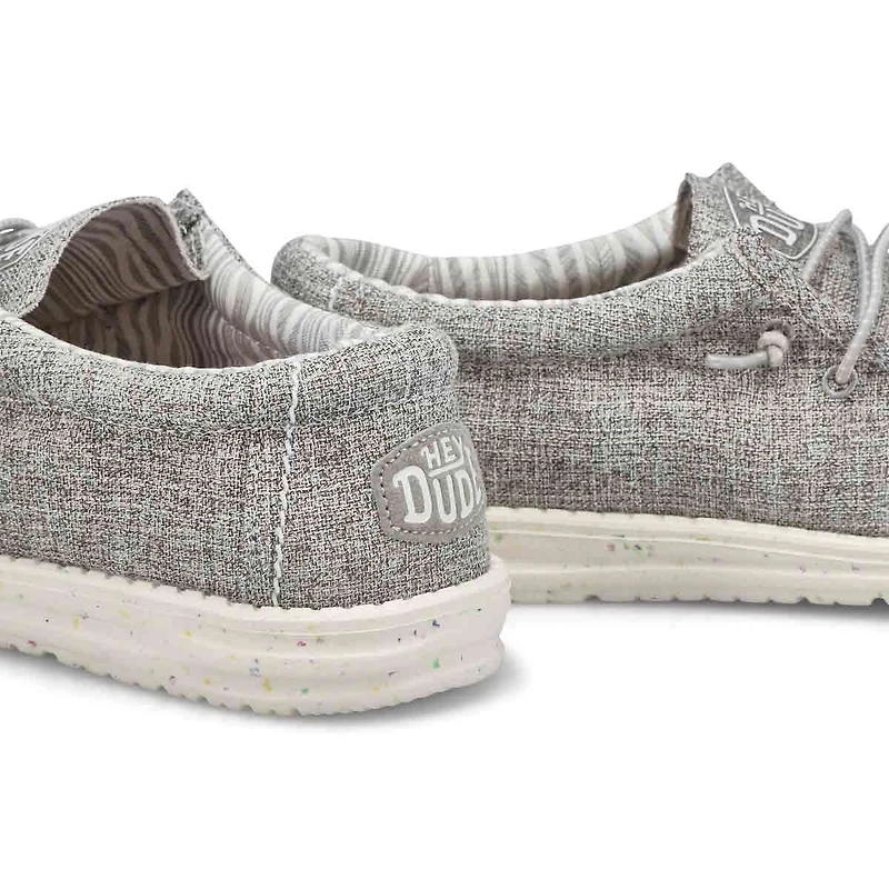 Mens Wally Eco Linen Casual Shoe- Iron