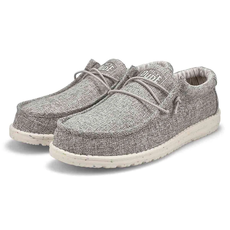 Mens Wally Eco Linen Casual Shoe- Iron