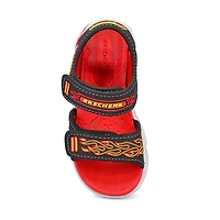 Sandale  2 brides THERMO-SPLASH, noir/rouge, gar