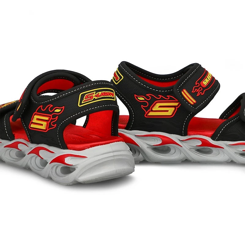 Sandale  2 brides THERMO-SPLASH, noir/rouge, gar