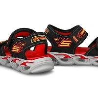 Sandale  2 brides THERMO-SPLASH, noir/rouge, gar