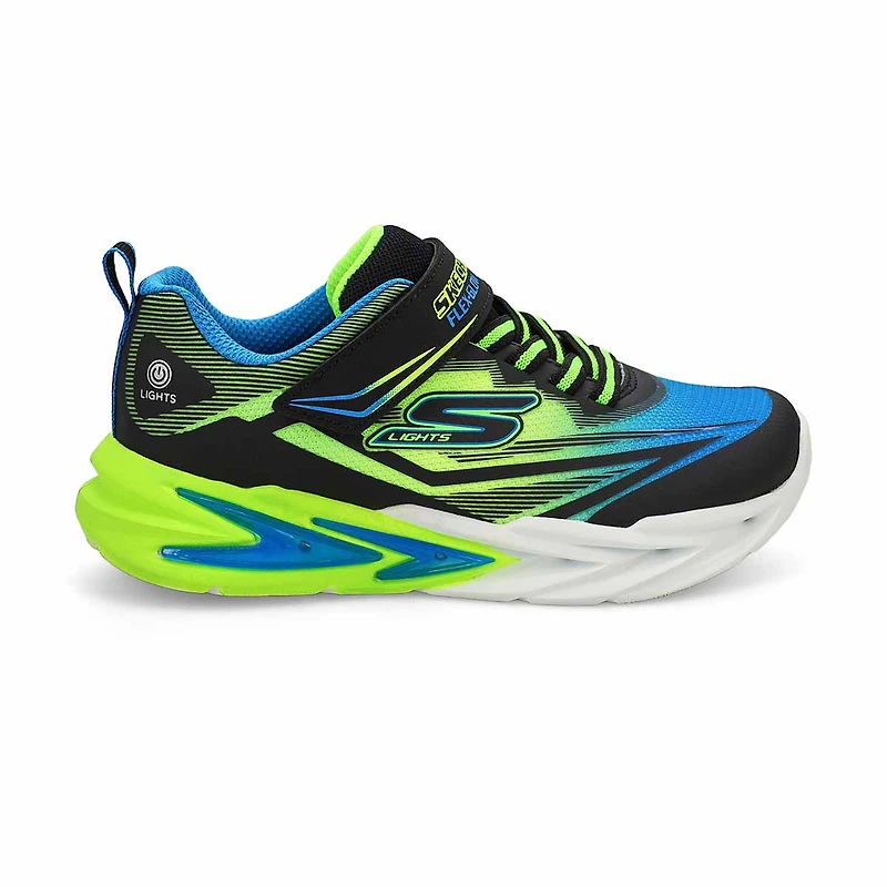 Boys'  S Lights Flex-Glow Ultra Sneaker - Blue/Lim