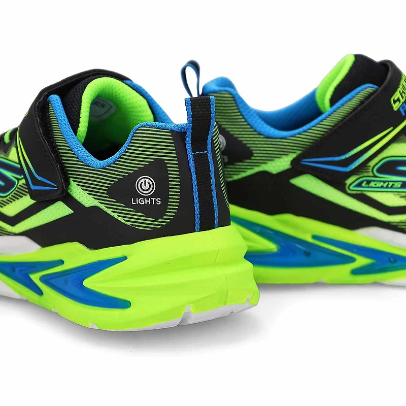 Boys'  S Lights Flex-Glow Ultra Sneaker - Blue/Lim