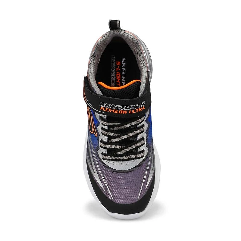 Boys'  S Lights Flex-Glow Ultra Sneaker - Blue/Lim