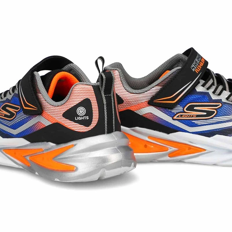 Boys'  S Lights Flex-Glow Ultra Sneaker - Blue/Lim