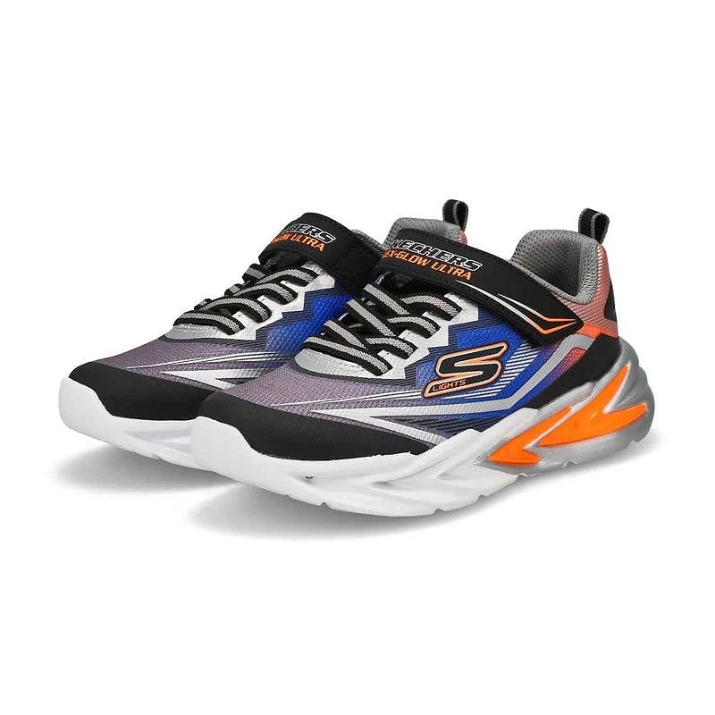 Boys'  S Lights Flex-Glow Ultra Sneaker - Blue/Lim