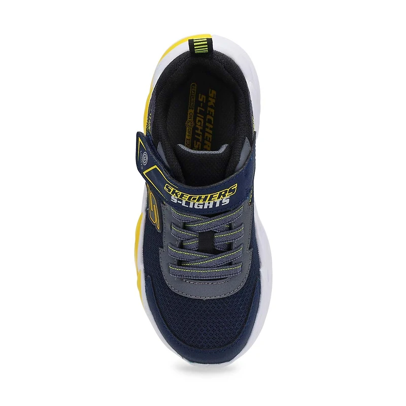 Boys' Light Surge Up Sneaker - Navy/Yellow