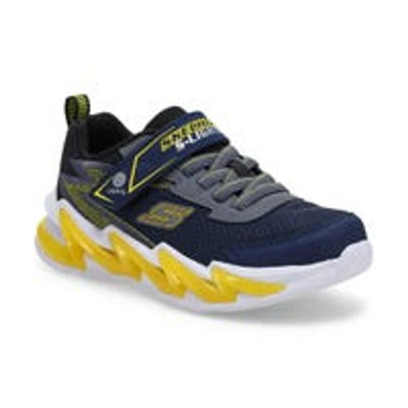 Boys' Light Surge Up Sneaker - Navy/Yellow