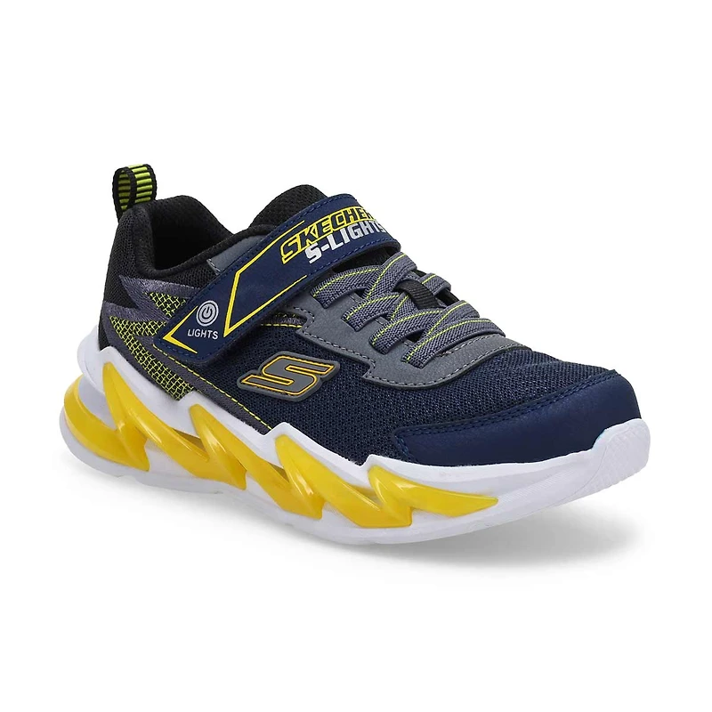 Boys' Light Surge Up Sneaker - Navy/Yellow