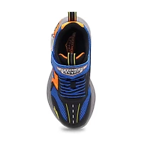 Boys' Skechers Garage sneaker blue/orange.