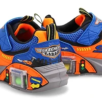 Boys' Skechers Garage sneaker blue/orange.