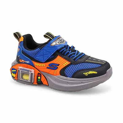 Boys' Skechers Garage sneaker blue/orange.