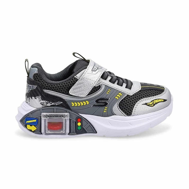 Espadrille Skechers Garage pour garons en bleu/or