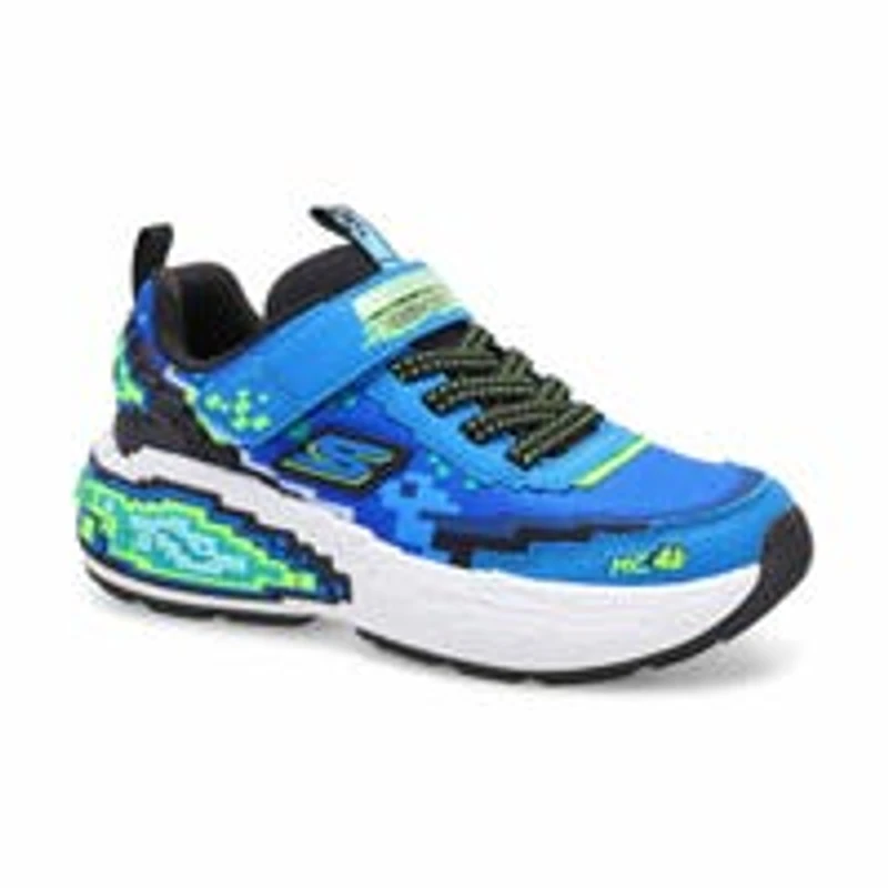 Baskets MEGA CRAFT 4K, bleu/lime, garons