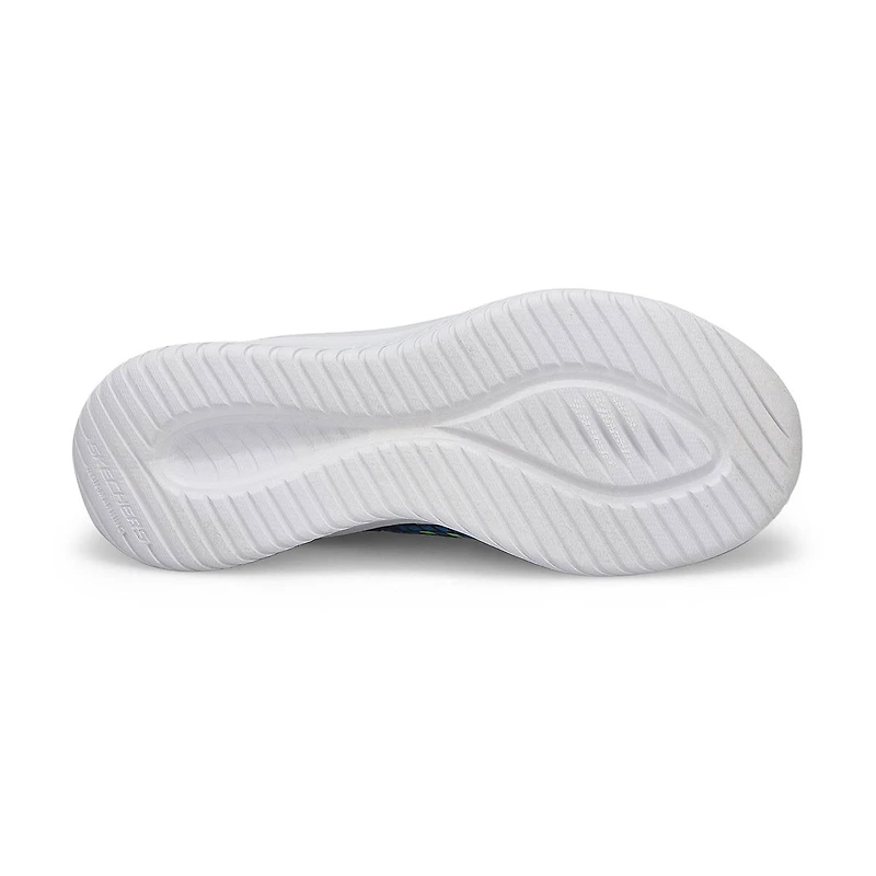 Boys' Ultra Flex 3.0 Slip On Sneaker - Black/Blue/
