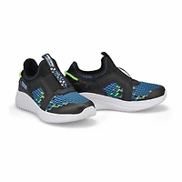 Boys' Ultra Flex 3.0 Slip On Sneaker - Black/Blue/