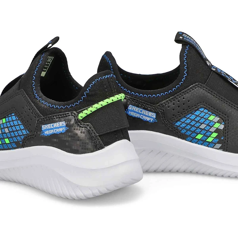 Boys' Ultra Flex 3.0 Slip On Sneaker - Black/Blue/