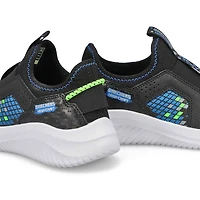 Boys' Ultra Flex 3.0 Slip On Sneaker - Black/Blue/