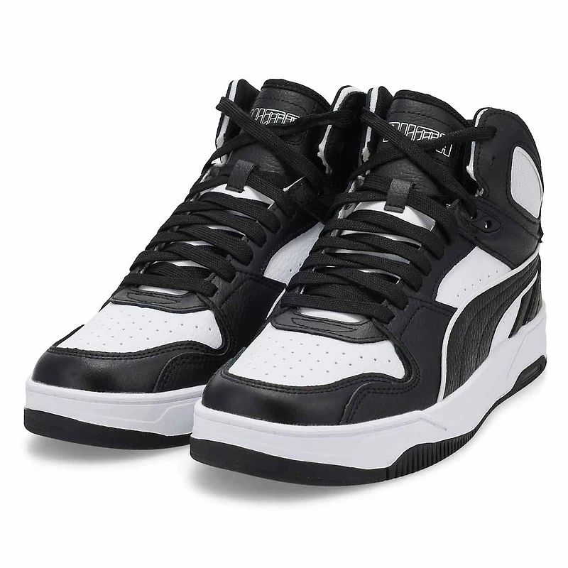 Men's RBD Break Mid Lace Up Sneaker - White/Black/