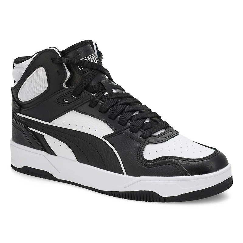 Men's RBD Break Mid Lace Up Sneaker - White/Black/