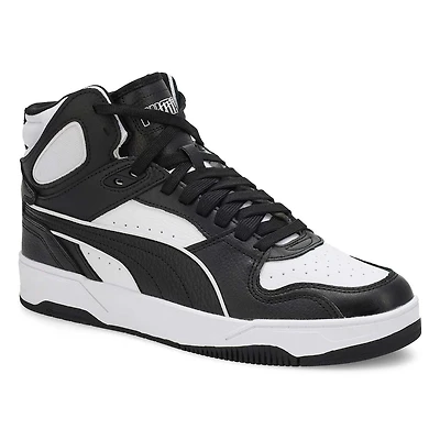 Men's RBD Break Mid Lace Up Sneaker - White/Black/