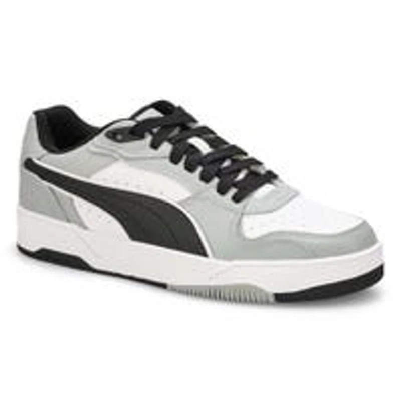 Baskets à lacets RBD BREAK LOW, blanc/noir/gris mo