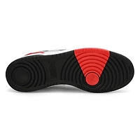 Baskets  lacets RBD BREAK LOW, blanc/noir/gris mo