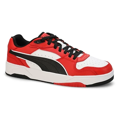 Baskets à lacets RBD BREAK LOW, blanc/noir/gris mo