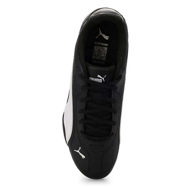 Mns Catch Lace Up Sneaker - Black/White