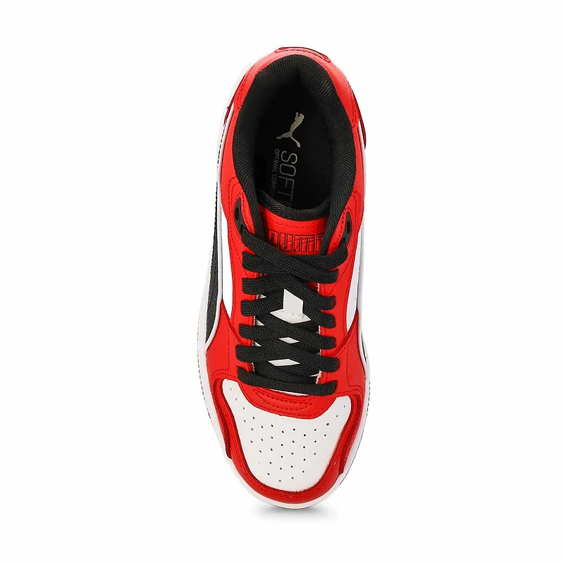 Boys'  Rebound Break Low Lace Up Sneaker - Red/Bla