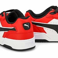 Boys'  Rebound Break Low Lace Up Sneaker - Red/Bla