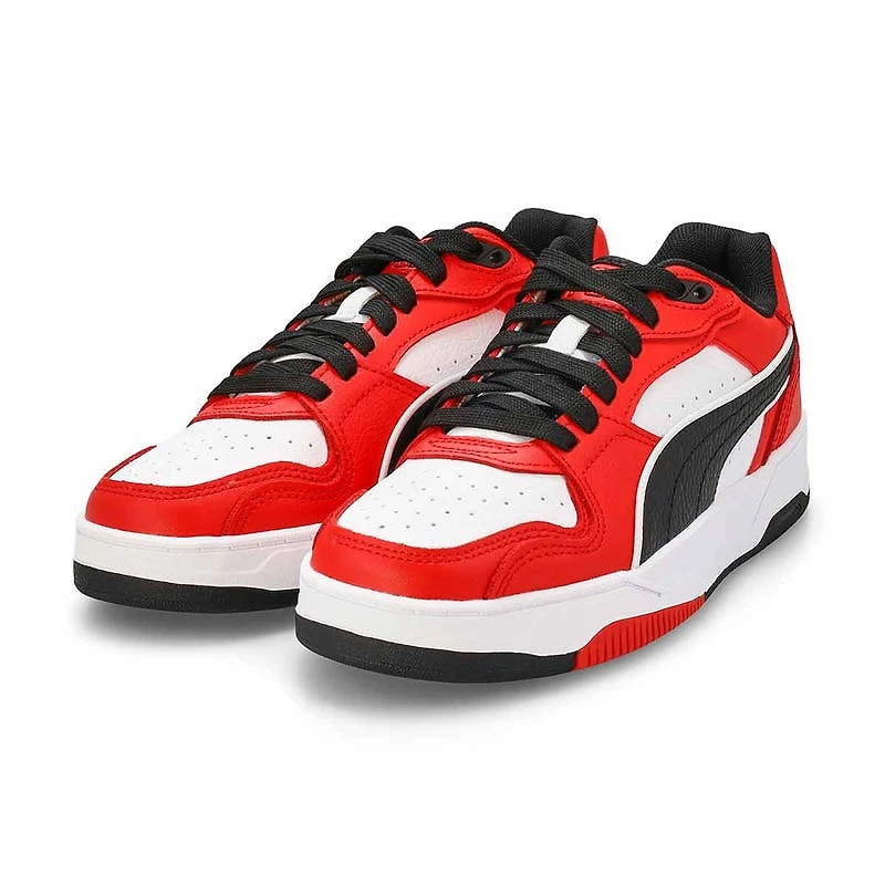 Boys'  Rebound Break Low Lace Up Sneaker - Red/Bla