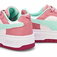 Girls'  Rebound Femme Lace Up Sneaker - White/Mint