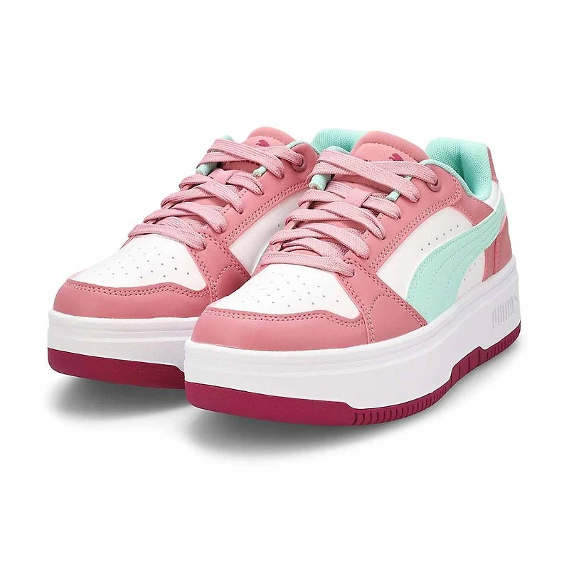 Girls'  Rebound Femme Lace Up Sneaker - White/Mint