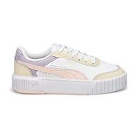 Girls' Carina Mia Lace Up Sneaker - White/Jasmine