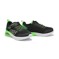 Boys'  Microspec Max II Sneaker - Black/Lime