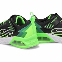 Boys'  Microspec Max II Sneaker - Black/Lime