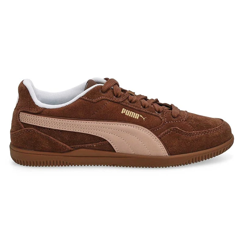 Baskets  lacets K-MODA, brun chtaigne/latt rose