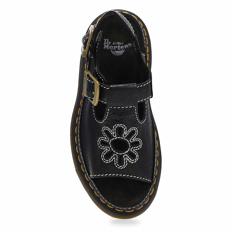 Women's Dunnet Flower Quad Casual Sandal - Black