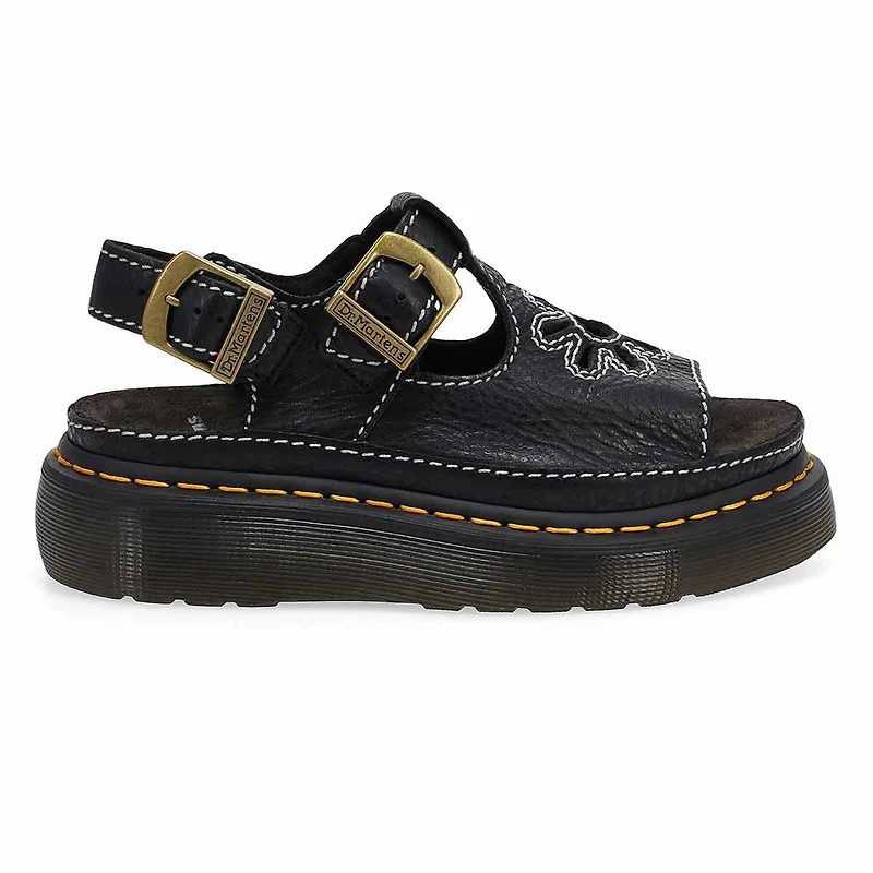 Women's Dunnet Flower Quad Casual Sandal - Black