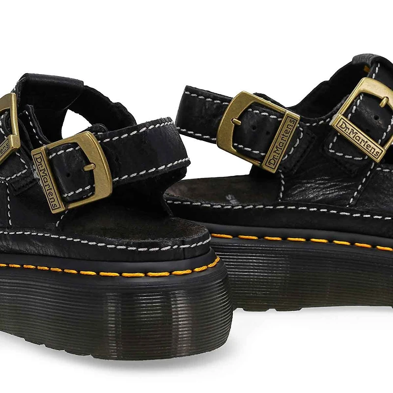 Women's Dunnet Flower Quad Casual Sandal - Black