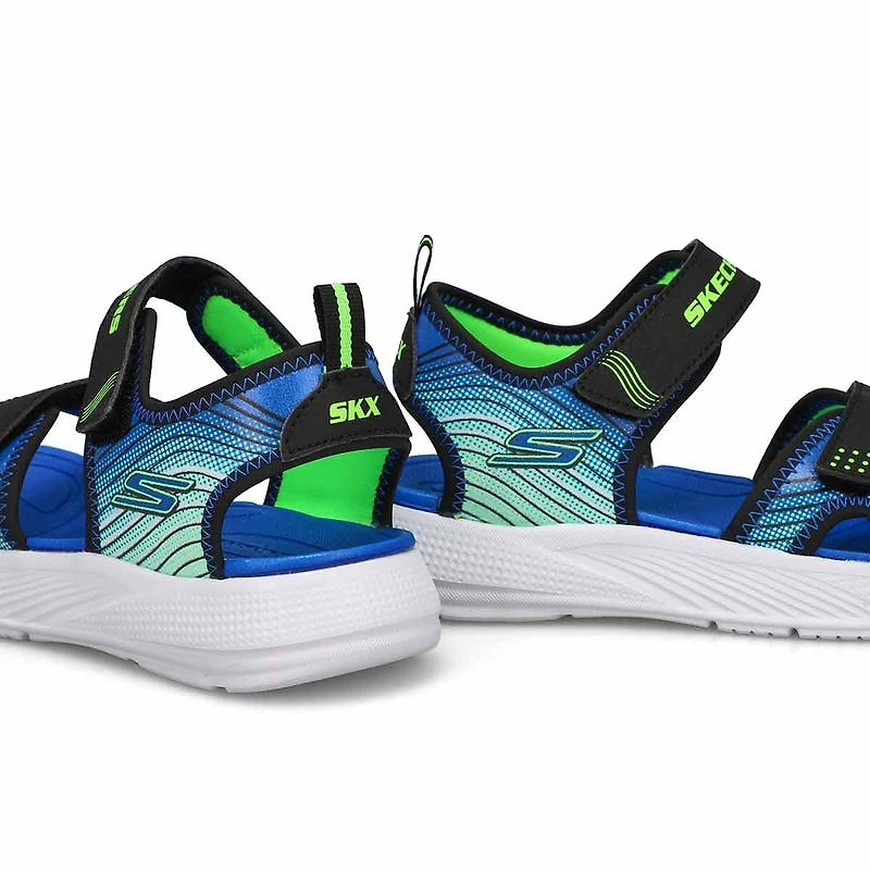 Boys' Microspec-Splash Sandal - Black/Lime