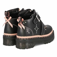 Women's Caitie Ankle Boot - Black/Powder Pink